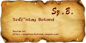 Szántay Botond névjegykártya