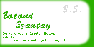 botond szantay business card
